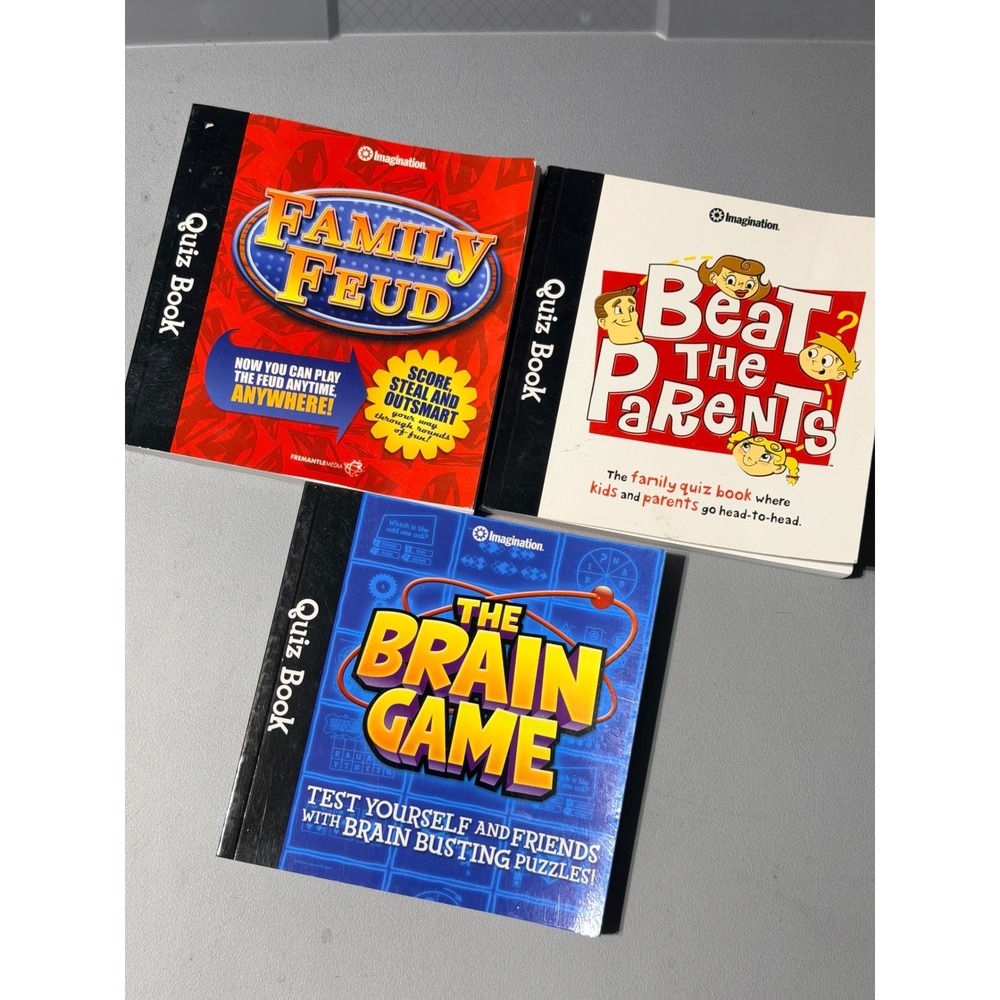 Imagination Entertainment Quiz Book‎ Set Family Feud Beat Parents The Brain Game